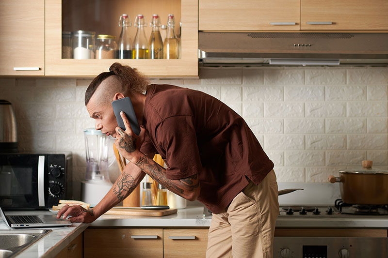 Man working from home