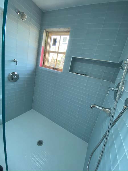 A spotless image of a shower area