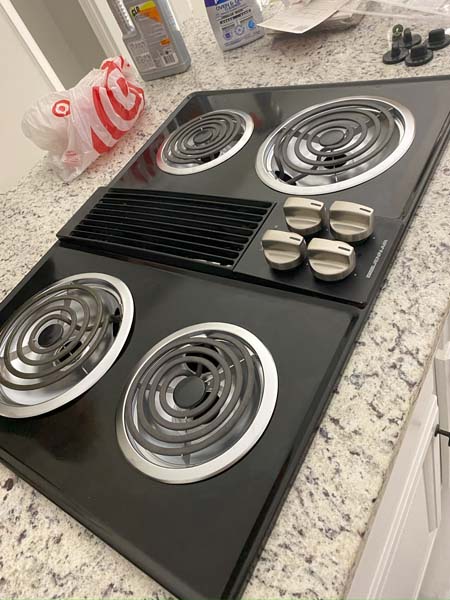 An After image of a well cleaned stove