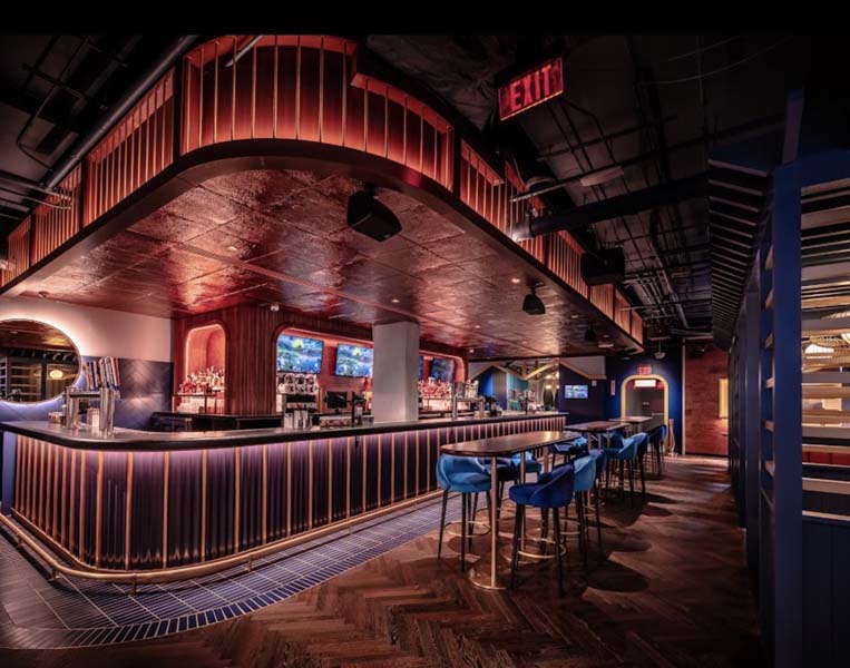 An image of a well lit bar