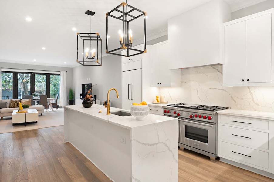 An image of a clean and spotless kitchen area