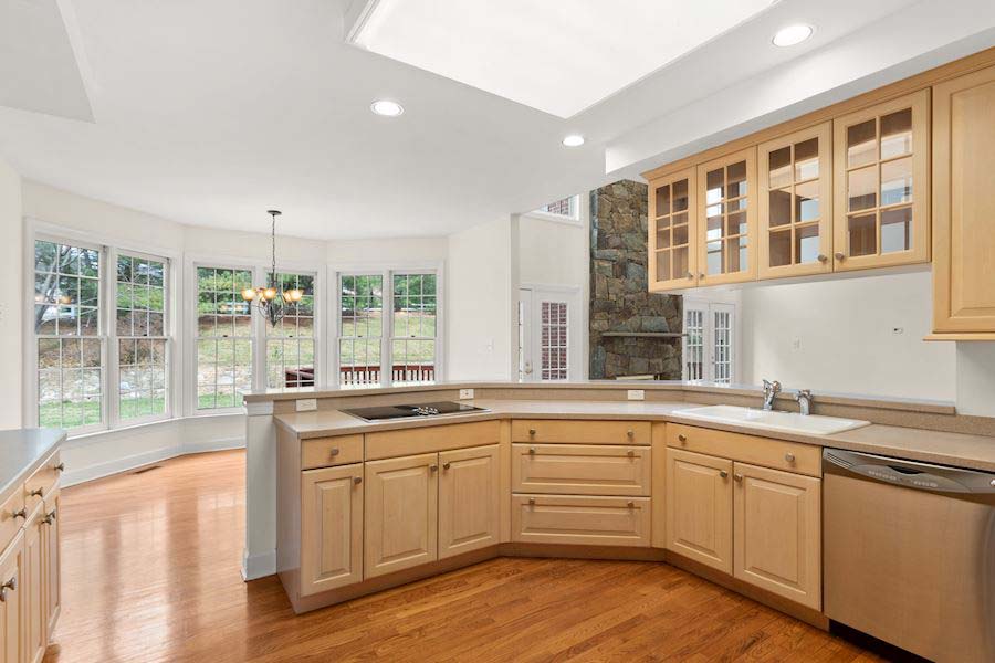 An image of a clean kitchen table