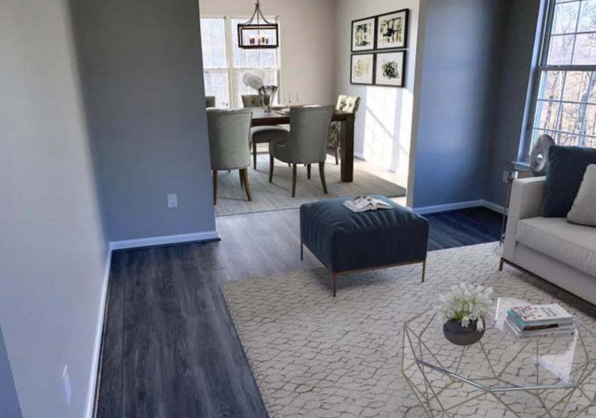 An image of a clean modern living room